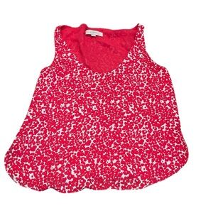 LOFT Womemd Pink Patterned Tank Top